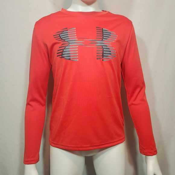NWT Orange Under Armour Athletic Youth Long Sleeve - Picture 3 of 4
